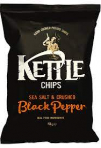 Kettle Chips Sea Salt & Black Pepper Corns 80g PM