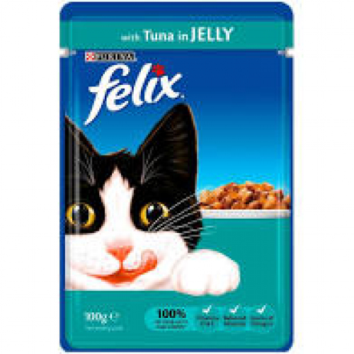 Felix Pouch Tuna in Jelly Wet Cat Food Pouch100 g