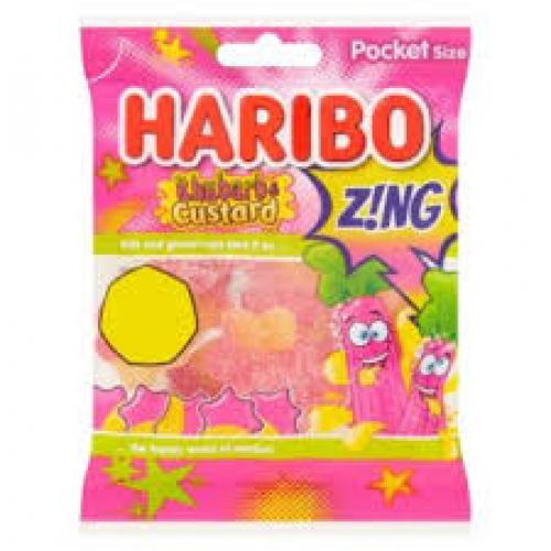 HARIBO Rhubarb & Custard Zing 70g PM