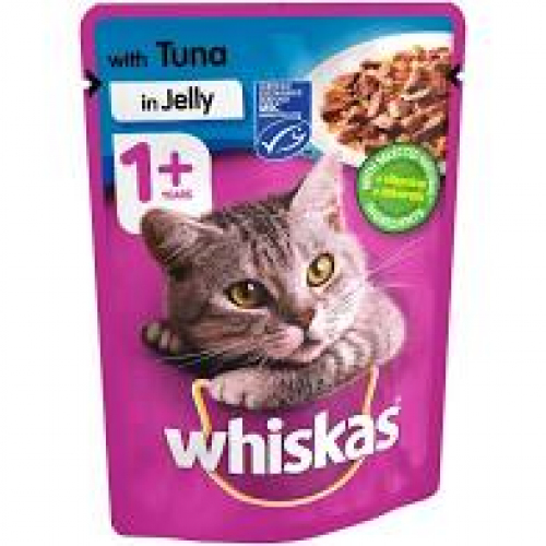 Whiskas Tuna in Jelly Adult 1+ Cat Food Pouch 100g 